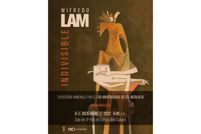 cartel de la muestra Wifredo Lam indivisible