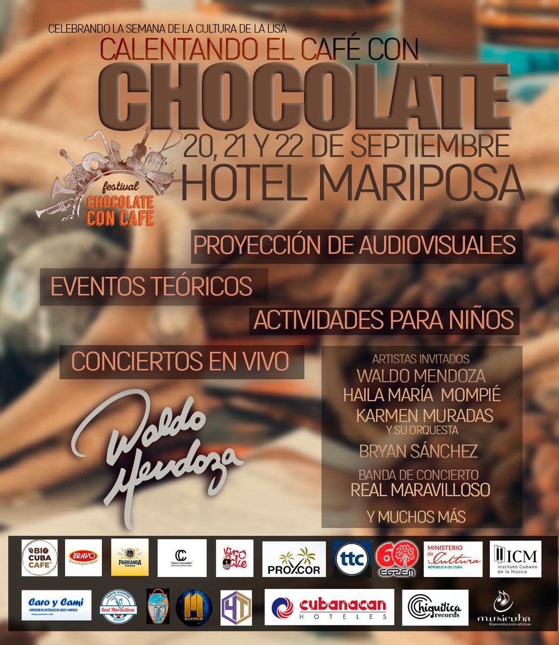 Cartel Calentando el Café con Chocolate