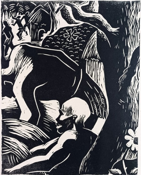 África, continente negro, 1945, Antonio Frasconi (1919-2013), Grabado sobre papel, 40 x 30 cm, Nº inv. 6621