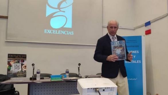 Sr. José Carlos de Santiago interviene a nombre del Grupo Excelencias en la Feria Internacional del Libro de La Habana 2023