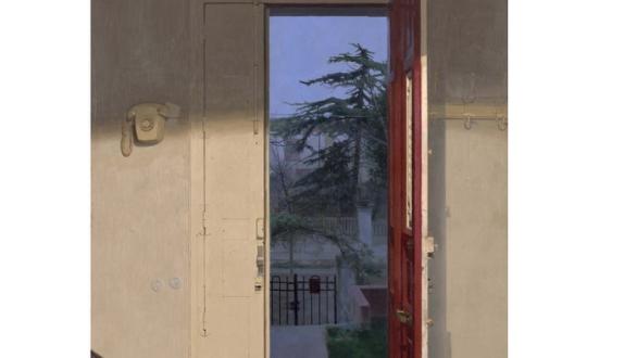 La puerta roja, 1978 (detalle) Óleo sobre tabla, Colección privada, Alemania. 