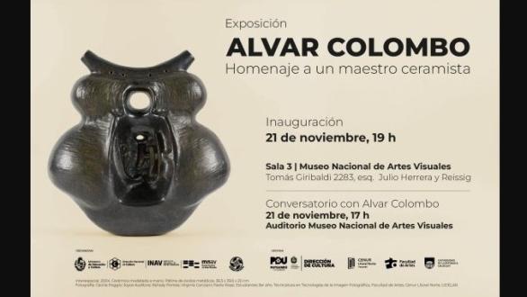 CArtel de la expo "Alvar Colombo: homenaje a un maestro ceramista" 